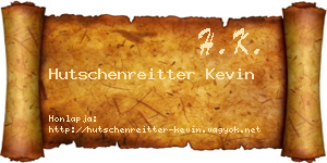 Hutschenreitter Kevin névjegykártya