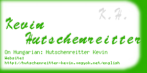 kevin hutschenreitter business card